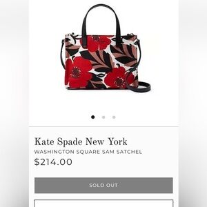 kate spade Red Floral Satchel